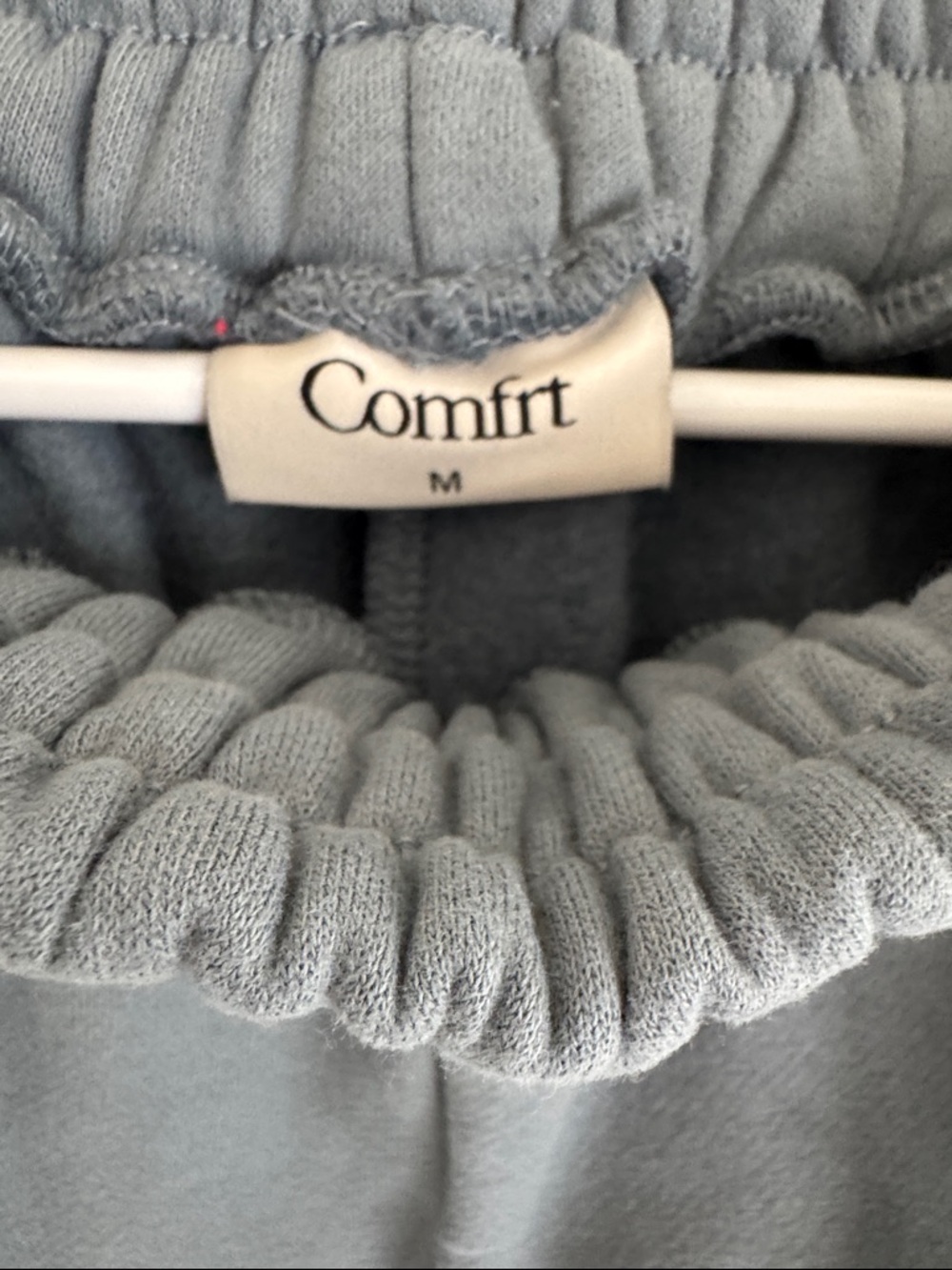 COMFRT Cozy High-Waist Slate Blue Jogger Pants - Picture 3 of 6